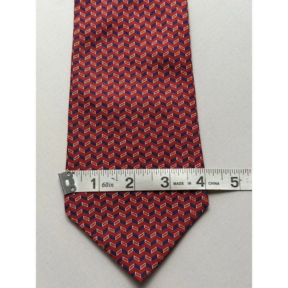 Tommy Hilfiger Men's 100% Silk USA Red‎ White Blue Stars W4